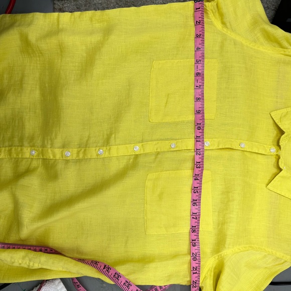 Boden • Large (12)• 100% Linen Blouse • Bright Yellow • Excellent - Picture 10 of 10